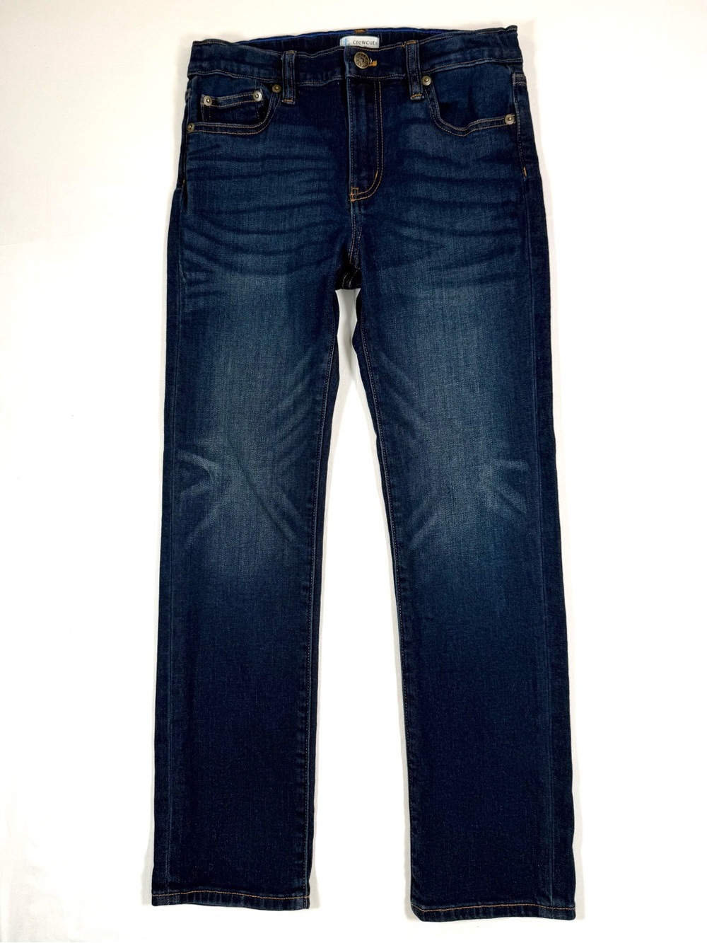 CREWCUTS Boys Slim Fit Flex Jeans 10 Dark Wash Preppy Classic